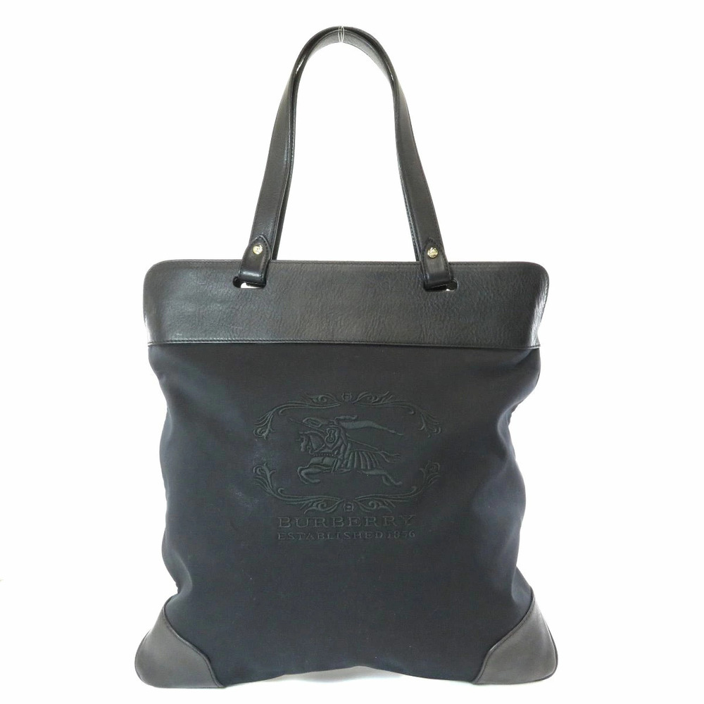 Burberry Logo Tote Bag Canvas Leather - Picture 11 of 11